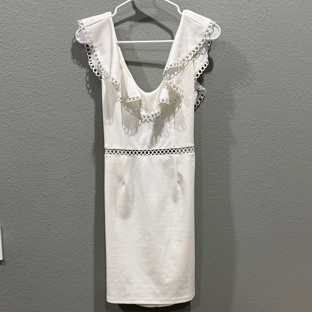 White Fitted Party Dress